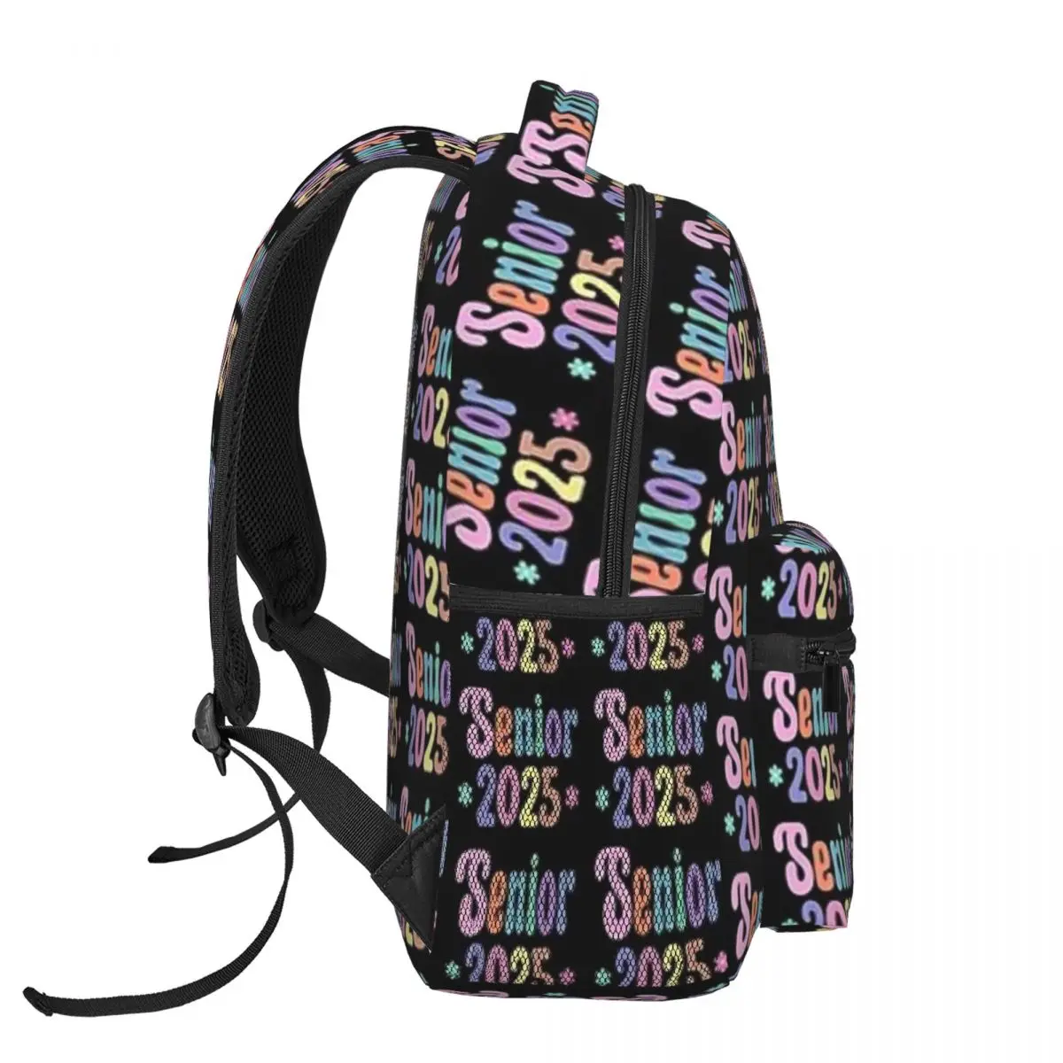 Mochila escolar multicolor para estudiantes, morral de gran capacidad, estilo Retro Vibe, a la moda, para uso diario, 2025