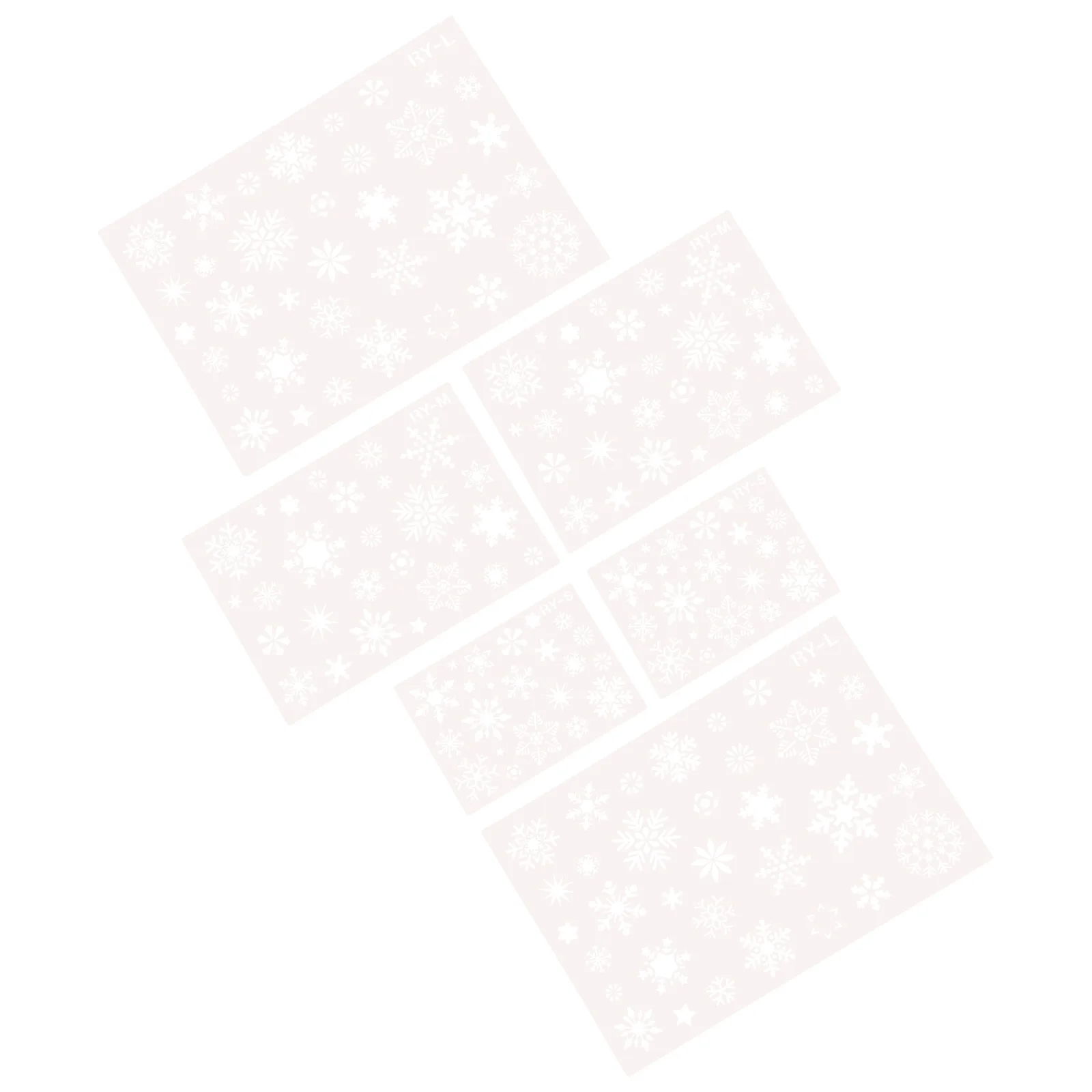 

6Pcs Drawing Templates Snowflake Stencils Safe for Kids Durable Reusable Xmas Christmas DIY Painting Craft Supplies