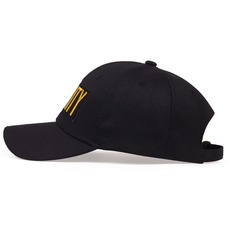 Unisex SECURITY Letter Embroidery Baseball Caps Spring And Autumn Outdoor Adjustable Casual Hats Sunscreen Hat