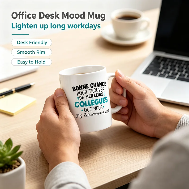 Caf Croissant Customisable Photo Text Mug Humour Leaving Colleague Good Luck Finding Better Colleagues Than Us Gift Water Cup
