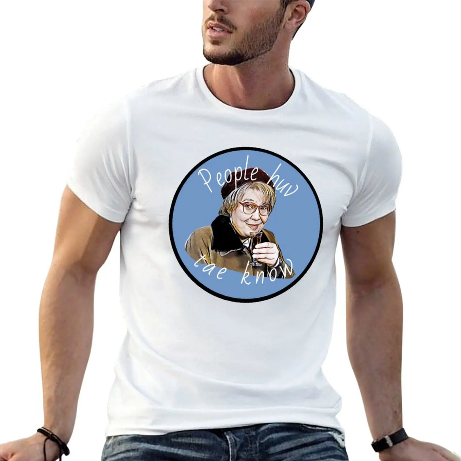 STILL GAME - Isa - People huv tae know T-Shirt No Iron Casual Top à manches courtes