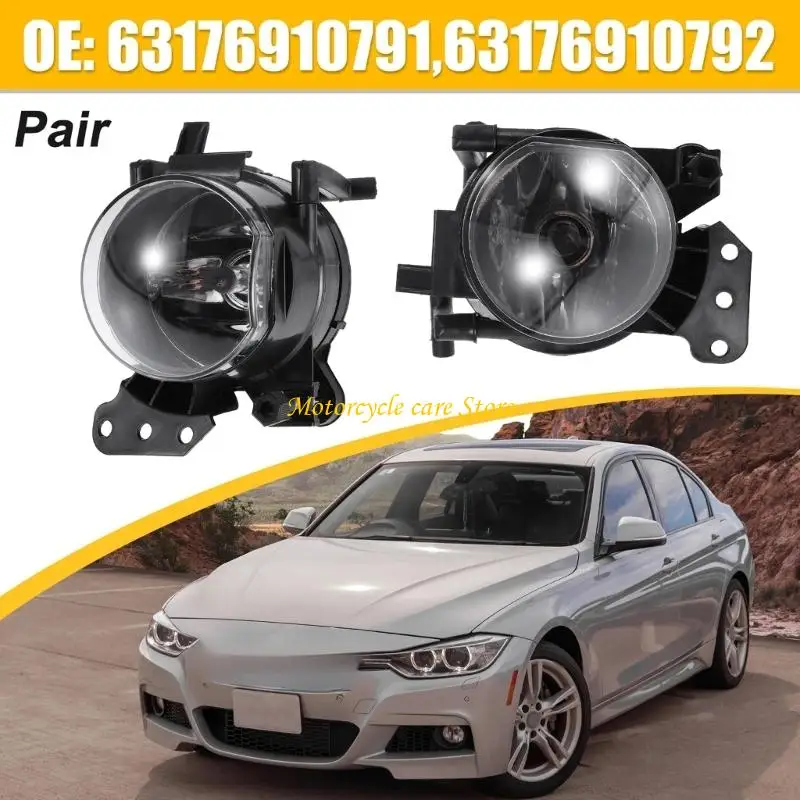 

U75F Pair Car Fog Light Housing for E60 E90 E63 E46 328i 335i 328xi 335xi 63176910792 63176920704 63176910791 63176920703