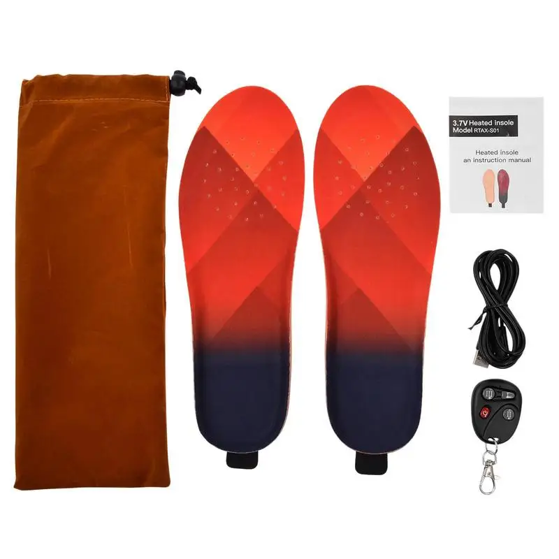 Heated Boot Insoles USB Heating Insole Feet Soft Washable Foot Pad Mat  Outdoor Sports Heating Insole Warm Thermal 3300mAh