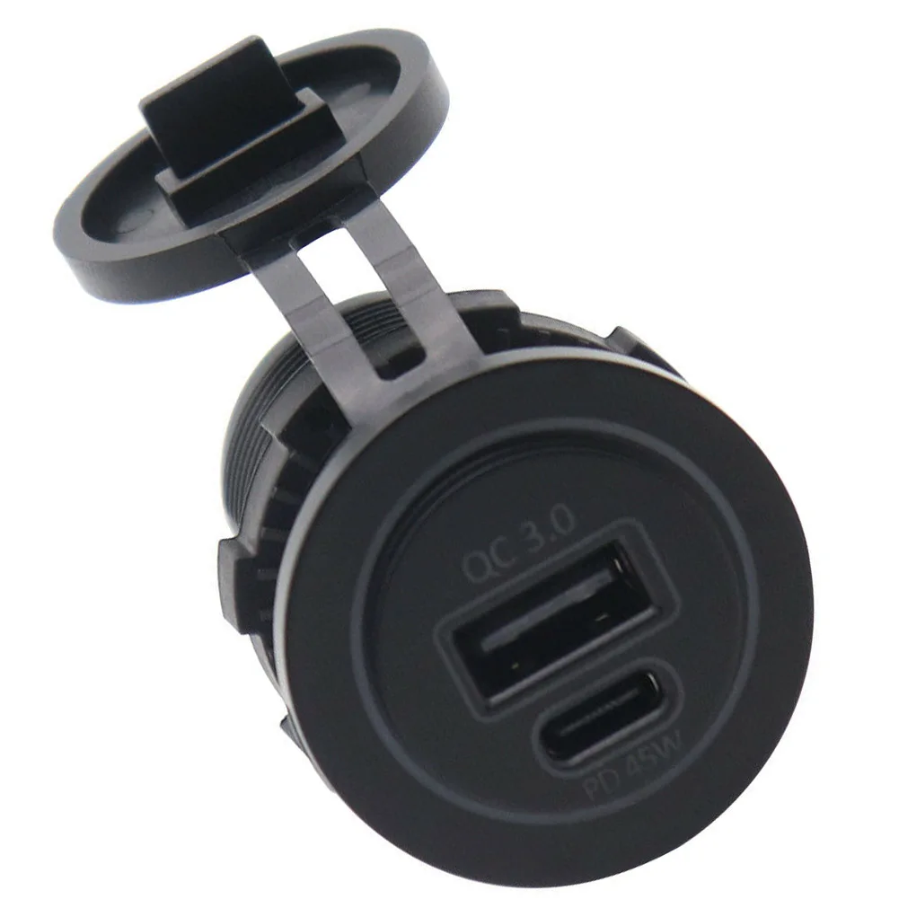 

Type C Interface Charge USB Charger Saloon Cars 12 24V 5 Modes Interface Type C PD Interface USB-C In-car Charger