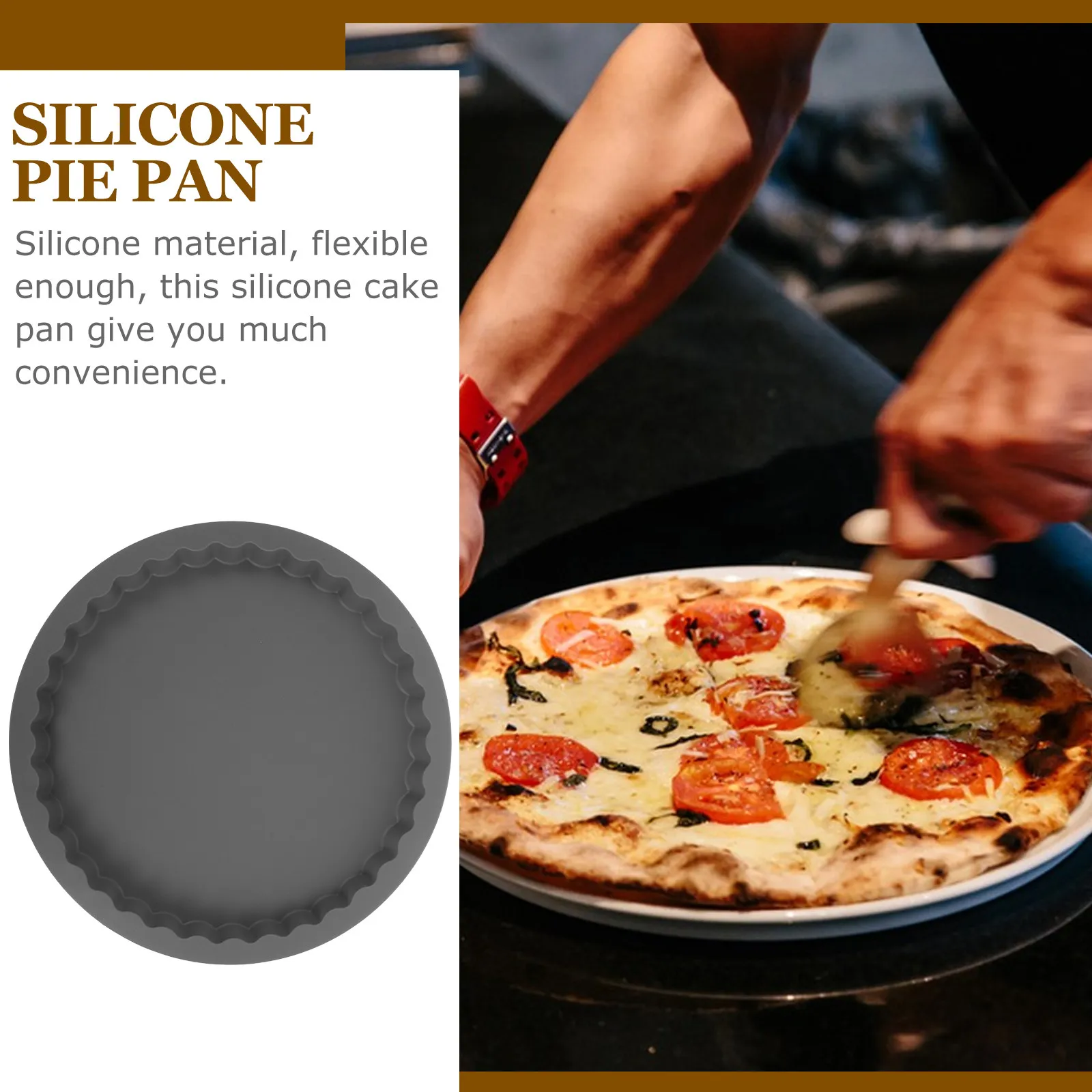 

Силиконовая форма для выпечки круглая, многоразовая, антипригарная, гибкая, для домашней выпечки, силиконовая форма для пирогов