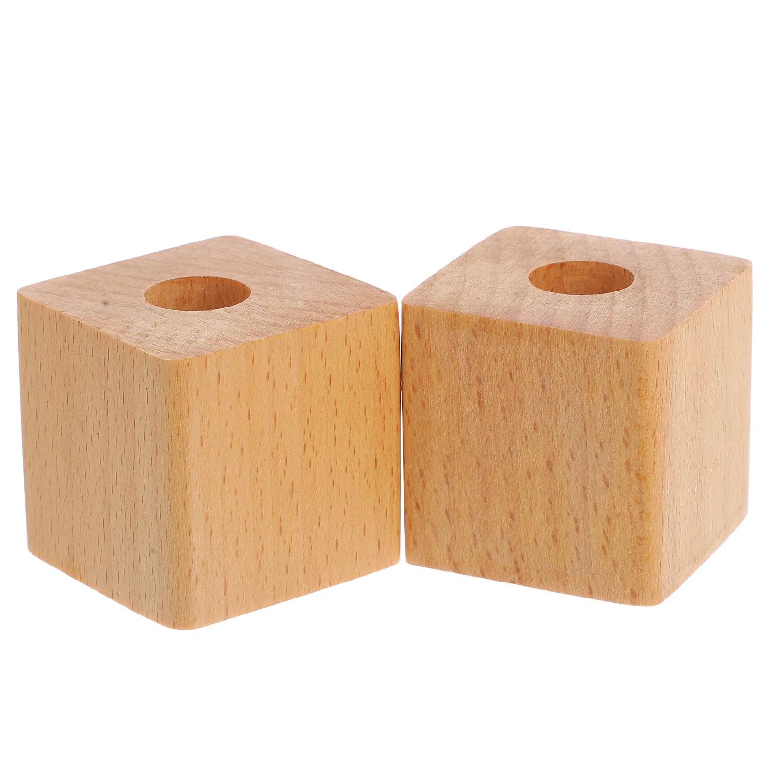 

2Pcs Wooden Pen Holder Cube Desktop Organizer for Office Home School Supplies Decorative Pen Cup Pencil Container Khaki