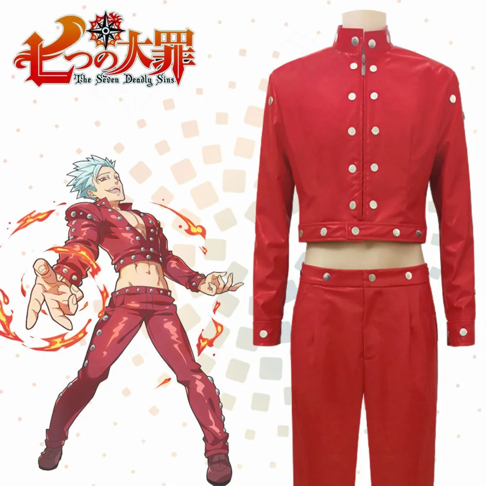 

Anime The Seven Deadly Sins Ban Cosplay Costume PU Uniforms Party The Seven Deadly Sins Costume Halloween Costumes For Adult