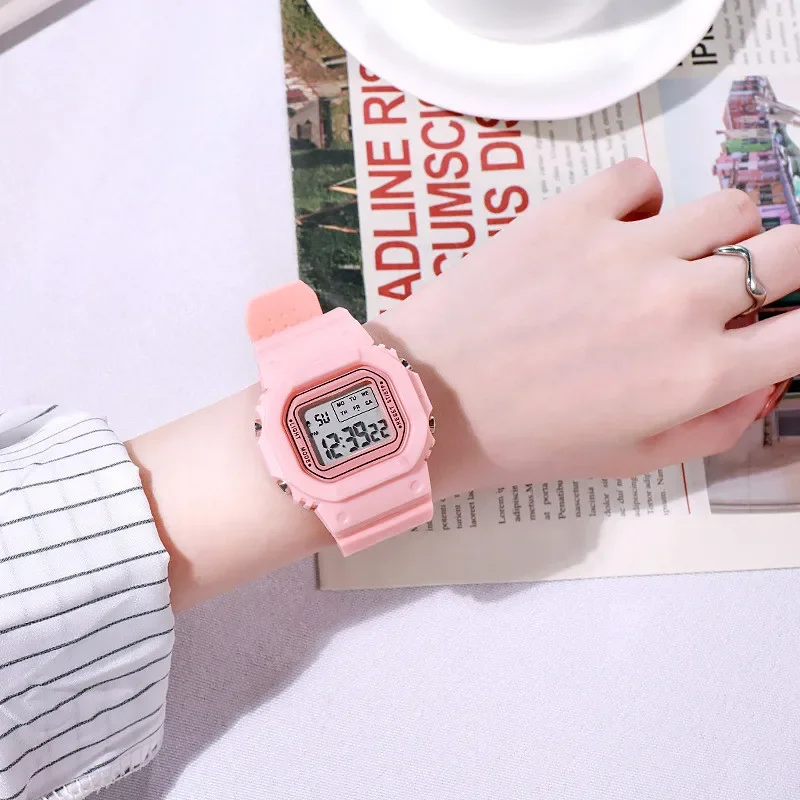 YIKAZE Silicone Jelly Women Watches Waterproof Sport Watch For Women Men Reloj Digital Mujer Relogio Feminino Ladies Clock