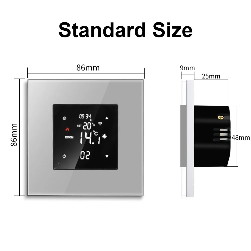 WIFI Smart Thermostat LCD Touch Screen Light Switch Wall Socket with Thermostats Electric Floor Heating Home Intelligent