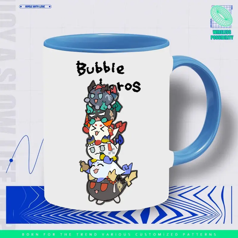 2025 Game Anime Arknights Cos Bubble Boros Unisex Cute 9.5x8.1cm Thermal Transfer Ceramic Coffee Mug Present