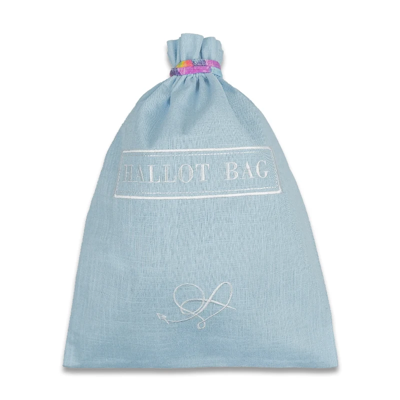 Custom Linen Fabric Hallot Bag for Kosher Wedding Various Ethnic Styles and Colors for Party Custom Embroidery