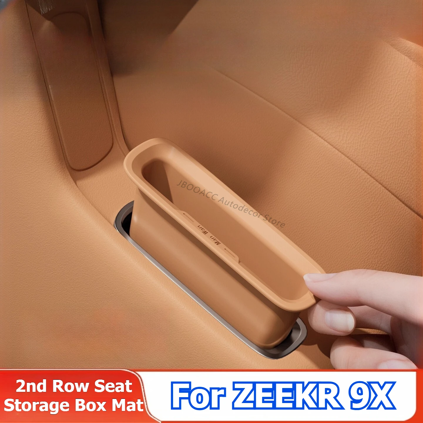

For ZEEKR 9X 2nd Row Seat Storage Box Silicone Phone Holder Organizer Phone Slot Mat Tidying Interior Decoration Car Accessories