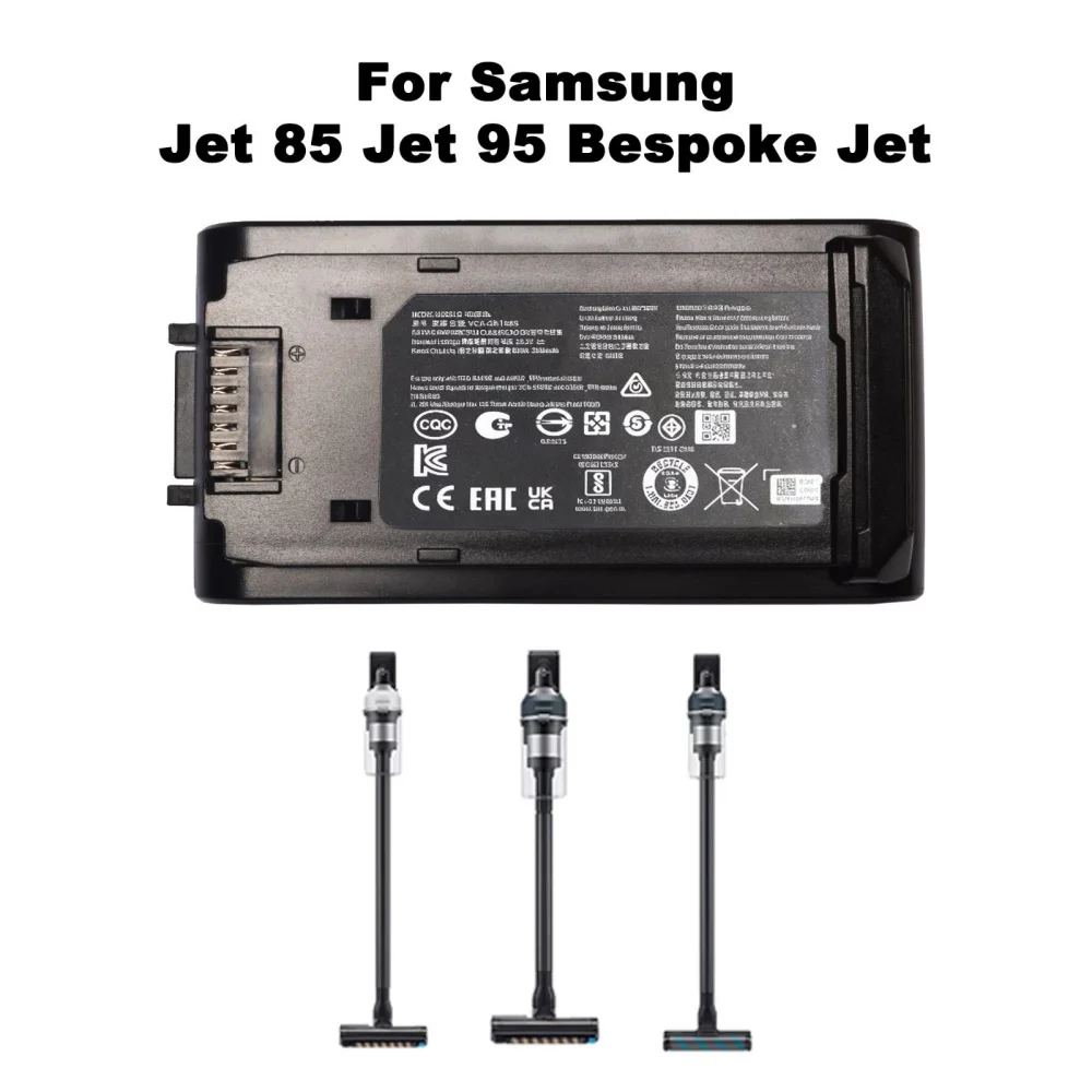 

Сменный аккумулятор 25,2 В, 5000 мАч для пылесоса Samsung Jet 95 Jet 85 Jet Plus, VCA-SBTA95 VS20A95823W VS20B95943N.