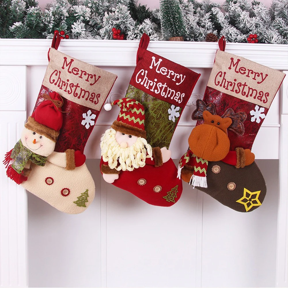 

Christmas Sock Bags Christmas Gifts Candy Bags Home Decorations Christmas Decorations New Year Socks Christmas Tree Decorations