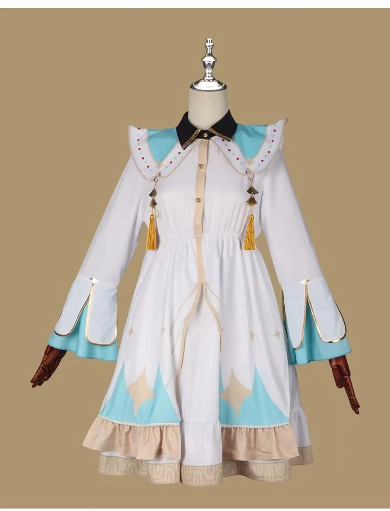 

Cosplay World Plan Color Stage Coswear Christmas White New Year Theme Dress Anime Dress