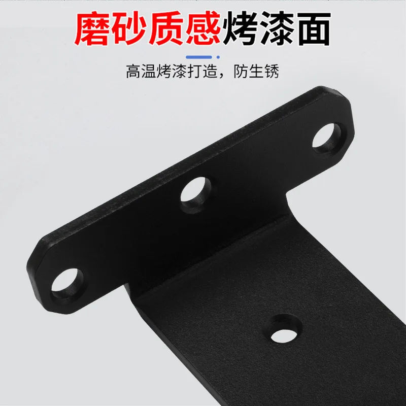 2PCS  Black Matte Steel Heavy Duty Conceal Floating Wall Bench Table Shelf Bracket Support DIY 10cm/15cm/20cm/25cm/30cm Length