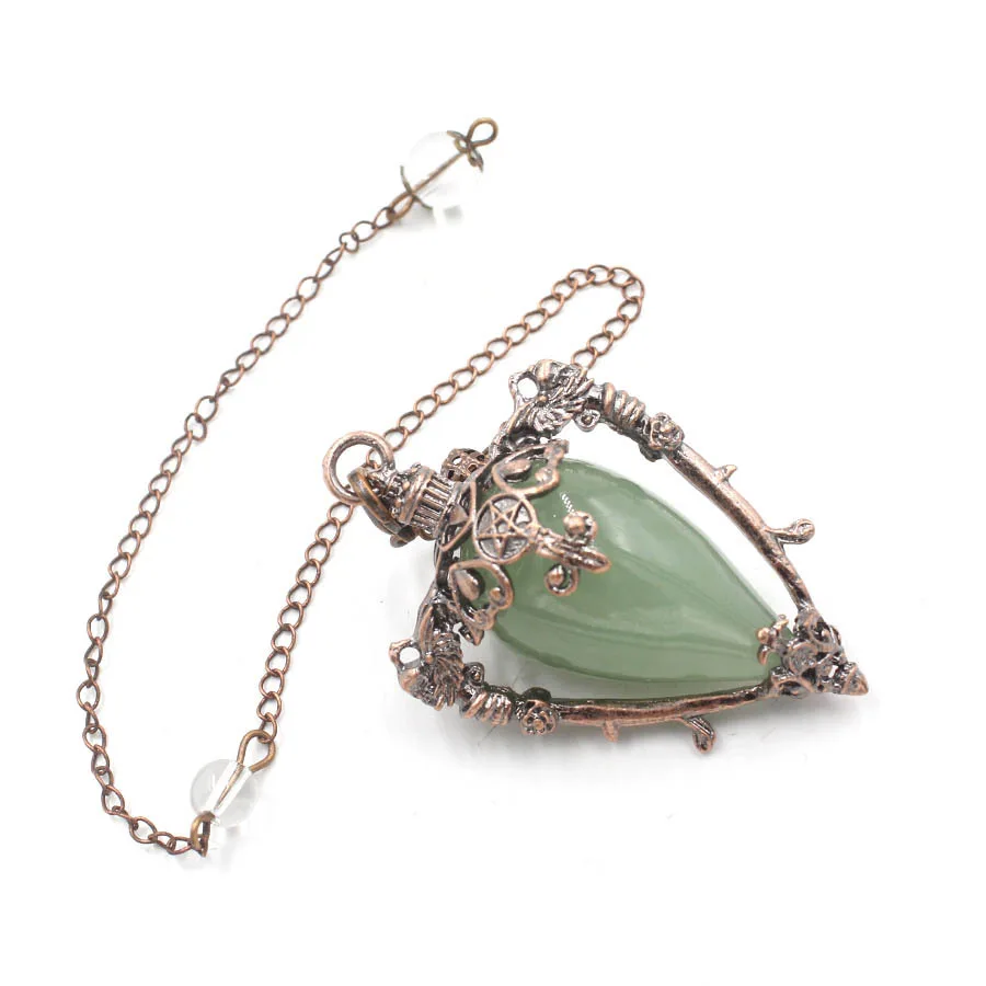 Kristall Quarz Pendel zum Wünscheln Weissagung große Naturstein Anhänger Pendel Amethyste rosa Quarz rosenquarz tigerauge opal Obsidian Pendel edelstein anhänger heilsteine amulett edelsteine