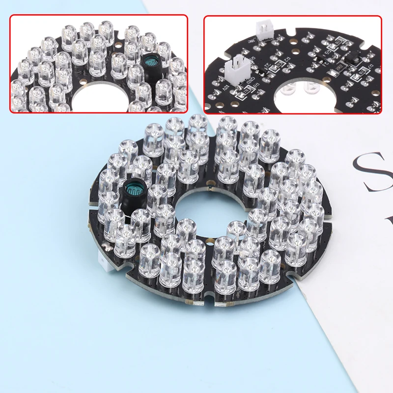 

48 светодиодов 850 нм осветитель ИК-инфракрасная плата ночного видения лампа для 50 камеры видеонаблюдения диаметр корпуса 60 мм