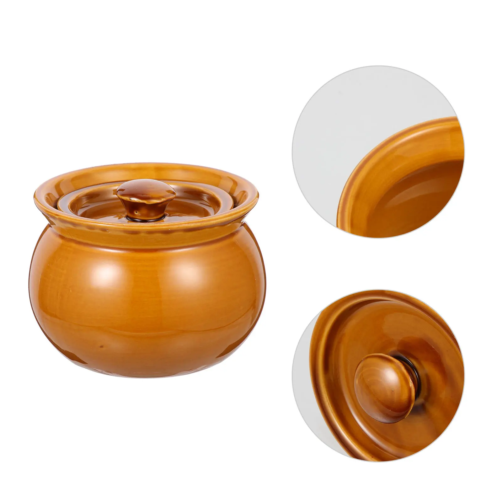

400Ml Kitchen Stew Pot Elegant Ceramic Soup Bowl Scratch-Free Interior Safe from Hot to Cold Transition Best for Soup Lovers