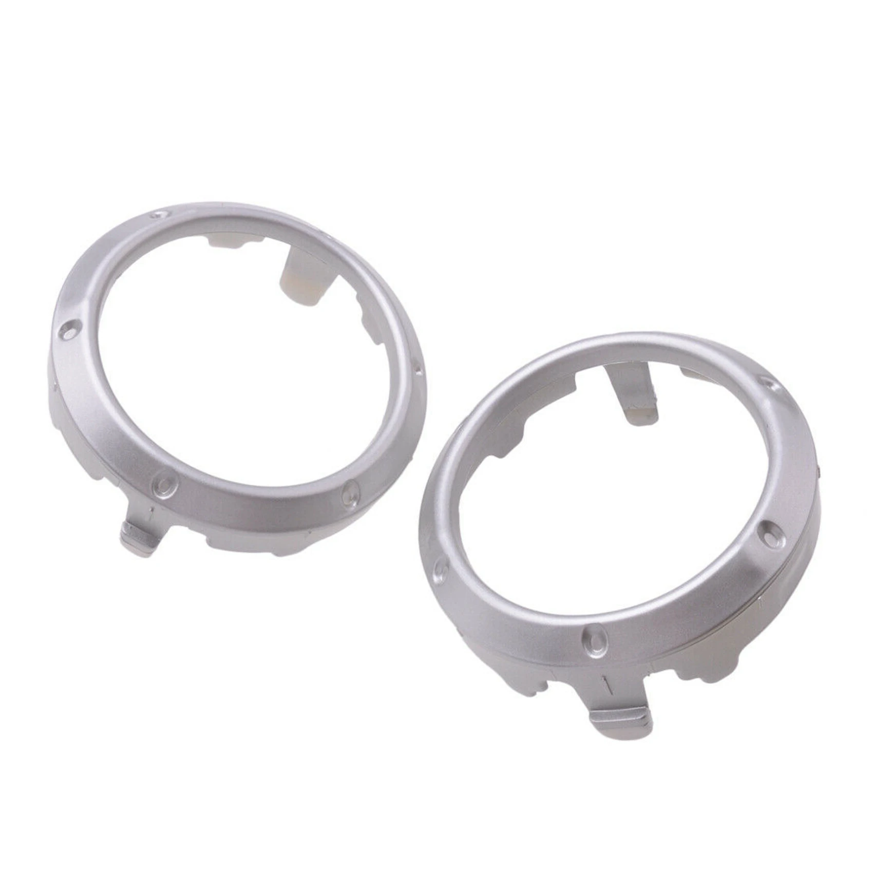 

Authentic 2Pcs Silver Front Fog Light Lamp Cover Frame Bezel Ring Fit For Toyota Highlander 2004 2005 2006 2007