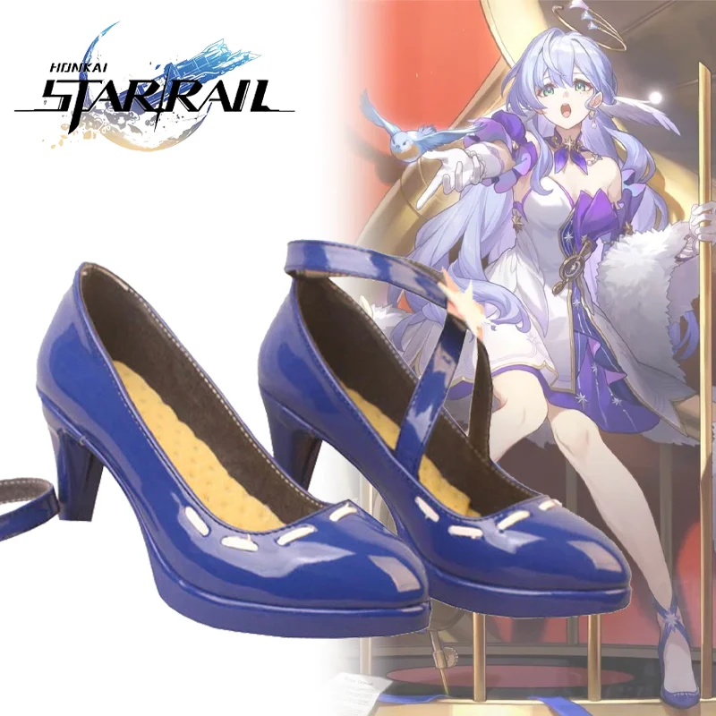 

Game Honkai:Star Rail Robin Cosplay Shoes Adult Women PU Leather High Heels Shoe Costume Accessory Halloween Carnival Props