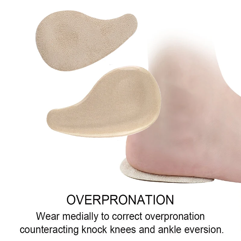 Pexmen 2Pcs Supination Insoles Over-Pronation Inserts Heel Insoles for Foot Alignment Knee Pain Bow Legs and Osteoarthritis