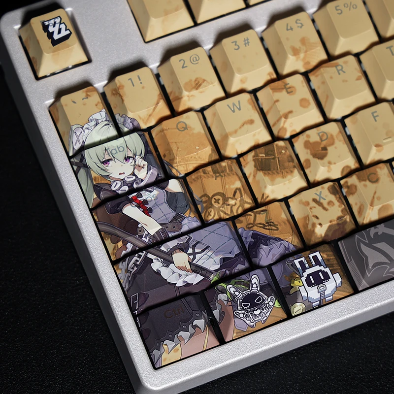 

108Keys/Set PBT Dye Subbed Keycaps Cartoon Anime Gaming Key Caps Zenless Zone Zero Backlit Corin Wickes Keycap For ANSI Layout