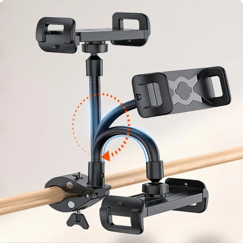

Exercise Bike Phone Mount Flexible Gooseneck 360 Rotating Holder Bracket Clamp Holder for Cellphone Tablet K1KF