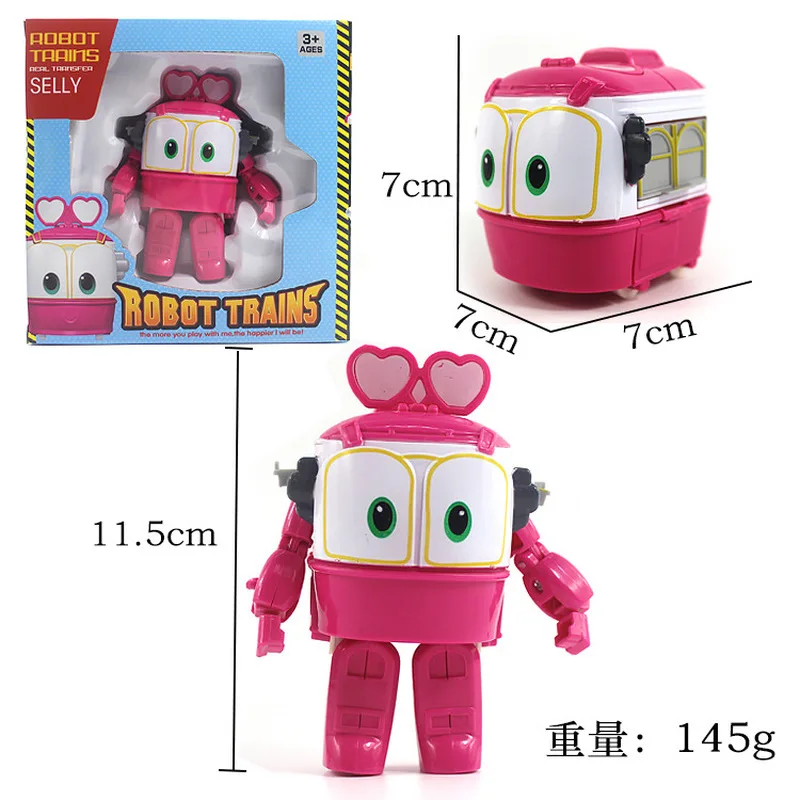 4pcs/set Transformation Anime Toys  Korean Train Family Robots Train Man Four Children Toys Gifts Birthday And Christmas