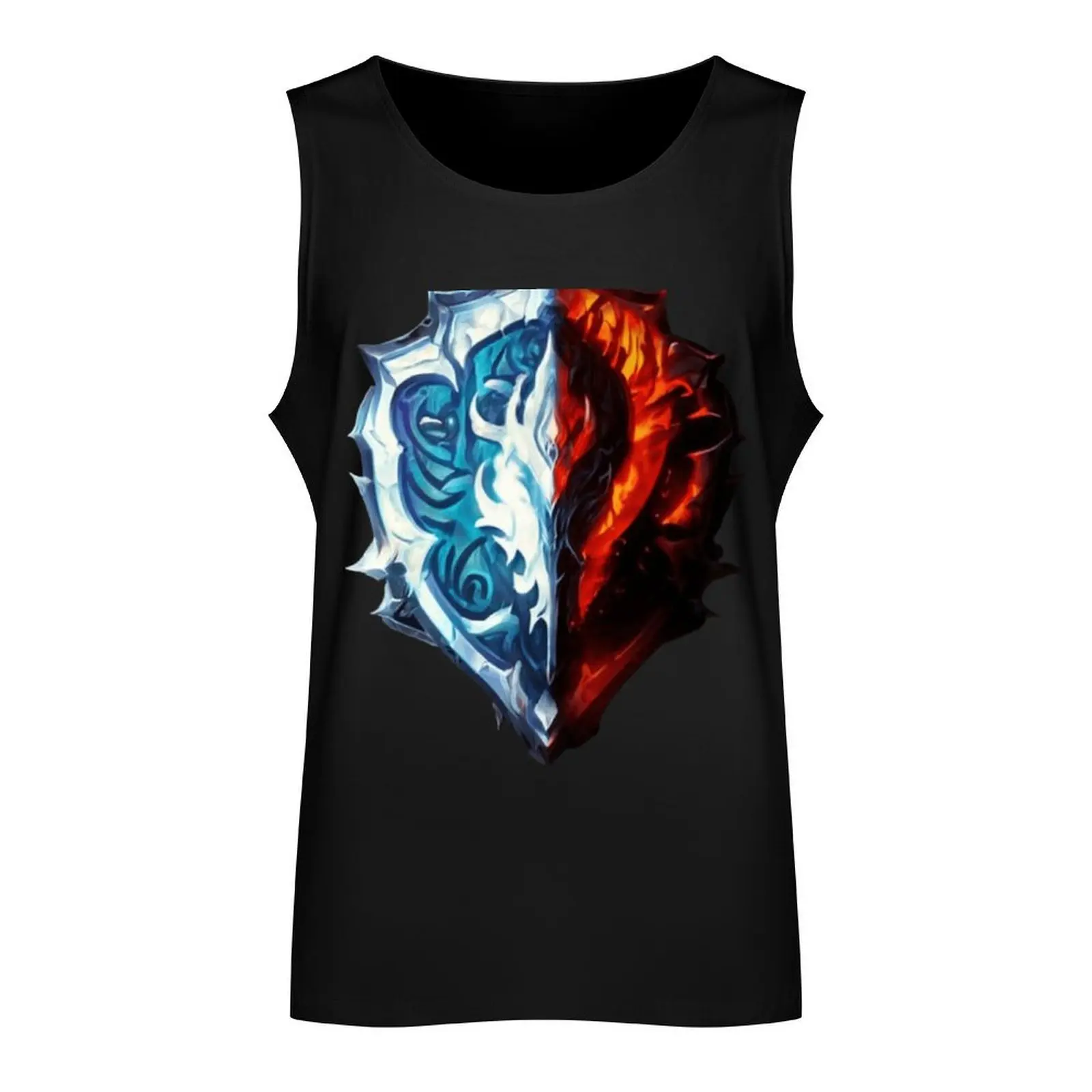 7622 Combined Alliance-Horde logo from the game World of warcraft - WoW- Tank Top sleeveless Men's t-shirts Men's sports t-shirt