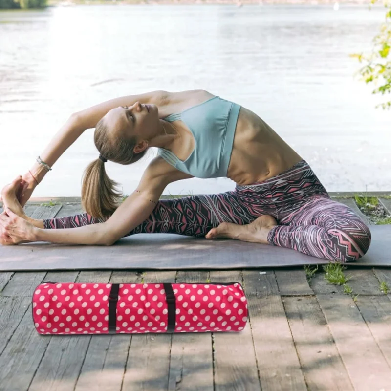 Yoga Mat Bag Waterproof Yoga Training Carry Bag Gym Folding Exercise Mat Cover for Women Indoor and Outdoor Pilates Yoga Sport