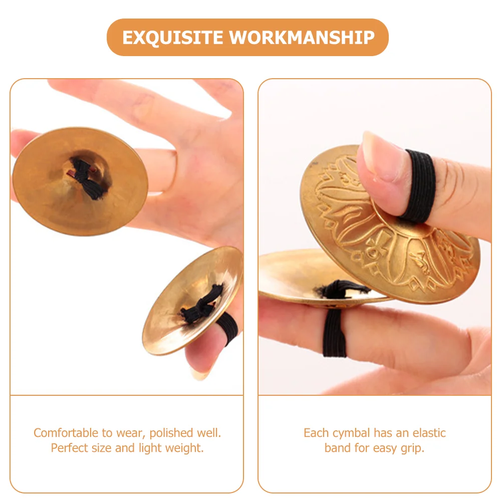 Finger Cymbals Finger Thumb Finger Cymbal Belly Dancing Performance Finger Copper Musical Instrument Portable Professional