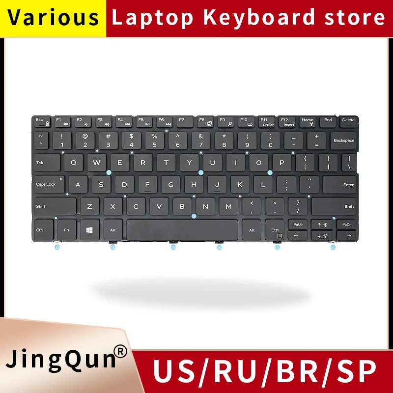 

US/RU Russian Laptop Keyboard For DELL XPS 13 9365 2-in-1 P71G 0WPCF9 PK131QS1A00 NSK-EG0BC 0GK2HH PK131QS1A15 0K0P6H 0YRJVW