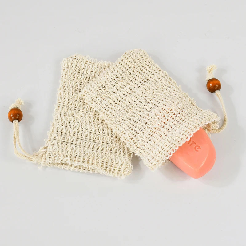 5-50 Stück Natürliche Sisal-Seifenbeutel für Dusche und Bad, Peeling-Seifensparer, Seifenhalter für Bad- und Duschgebrauch, Seifenverpackungs-Netzbeutel – Detail 9
