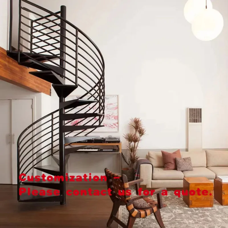 

Горячая распродажа: Компактная стальная лестница для квартиры/лофт-квартиры с перилами из стальных прутков для экономии пространства
