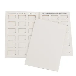 10pcs 36 Holes Blank Color Block Swatch Card Holder Textile Fabric Sample Shade Folding Display Book