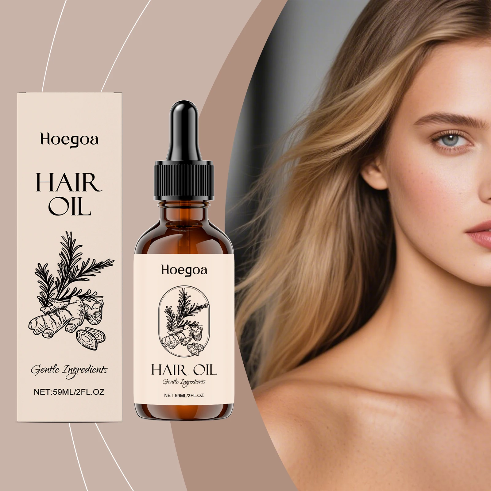 

Hair Care Essential Oil-Nourishes Moisturizes Hair, Makes Strands Smooth, Adds Hydration & Shine, Ideal for Daily Scalp Massage