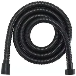 Manguera de ducha de 1,5/2M, tubo de ducha de acero inoxidable, suministros de baño negro/plateado, tubo de Pvc, grifo de baño, piezas de repuesto, accesorio