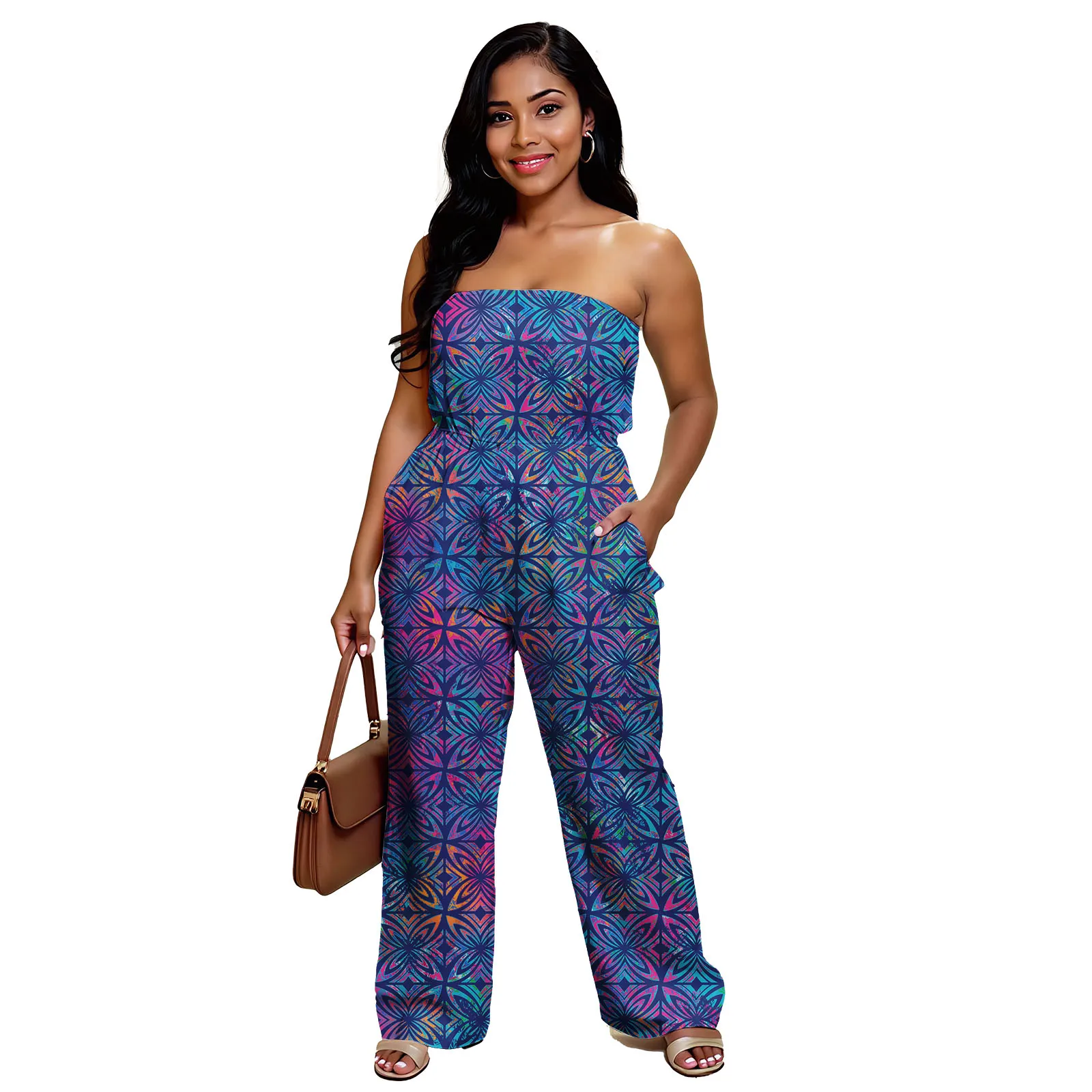 Tropical Pattern Custom Women Casual Clothes Samoan Polynesian Elegant Women Playsuits Jumpsuit Hawaiian Flowers Fashion Romper