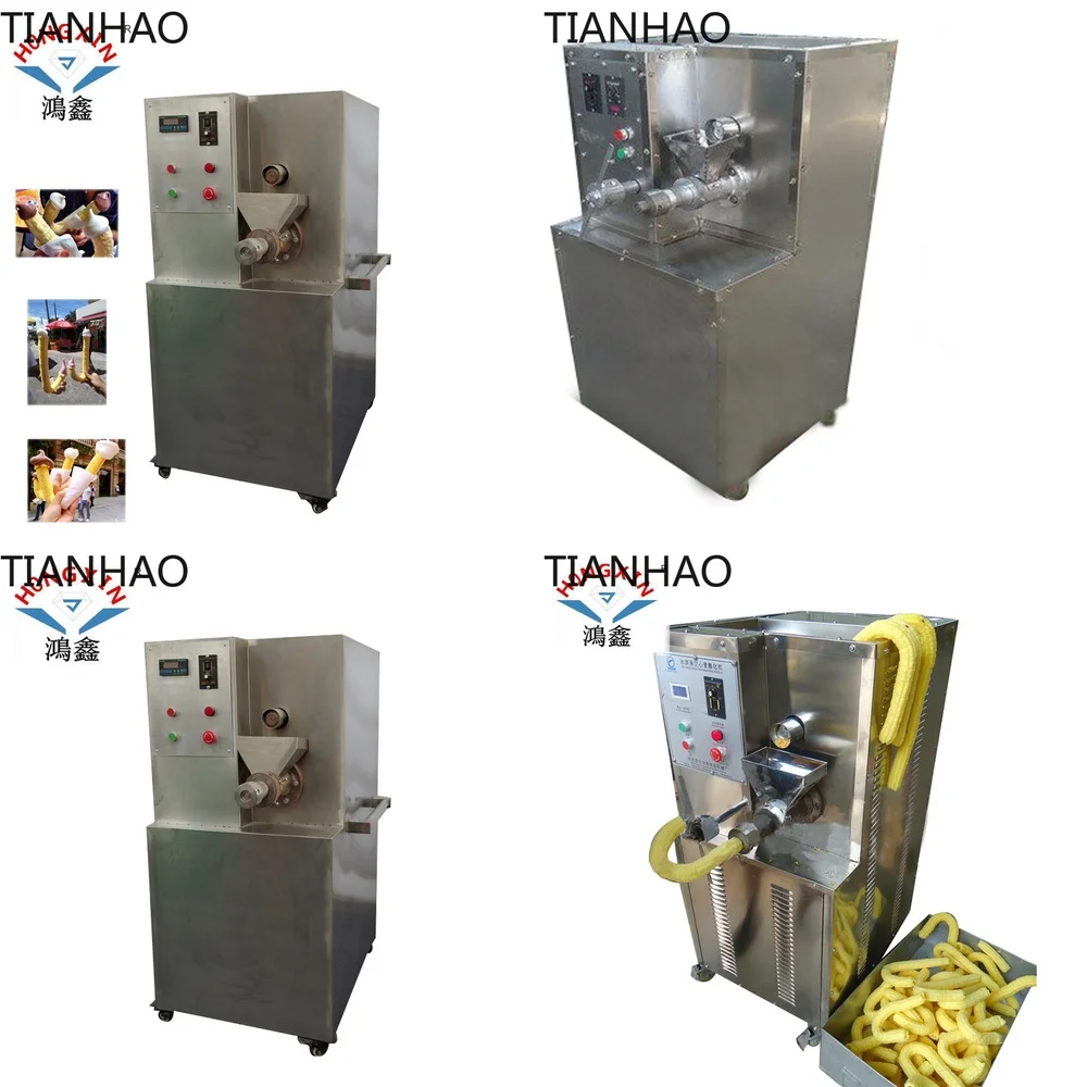 for ice cream cone maker machine extruder single screw puffing equipment food grade frozen dessert stick machine cold snack