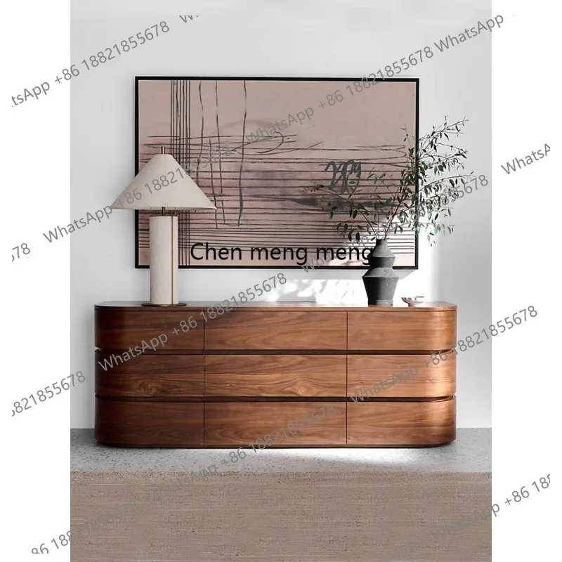 

Medieval style living room solid wood nine-chest cabinet retro wall storage cabinet bedside storage cabinet