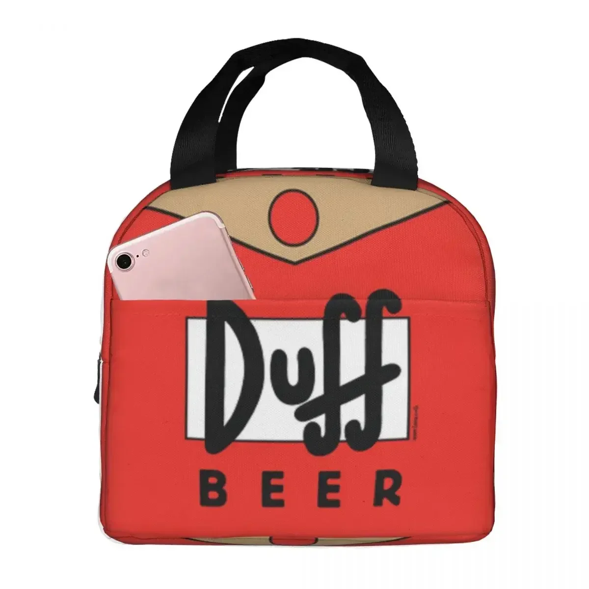 Bolsas de almuerzo con aislamiento de cerveza Duff, bolsas de Picnic portátiles, fiambrera térmica, bolsa de aislamiento térmico reutilizable de gran capacidad