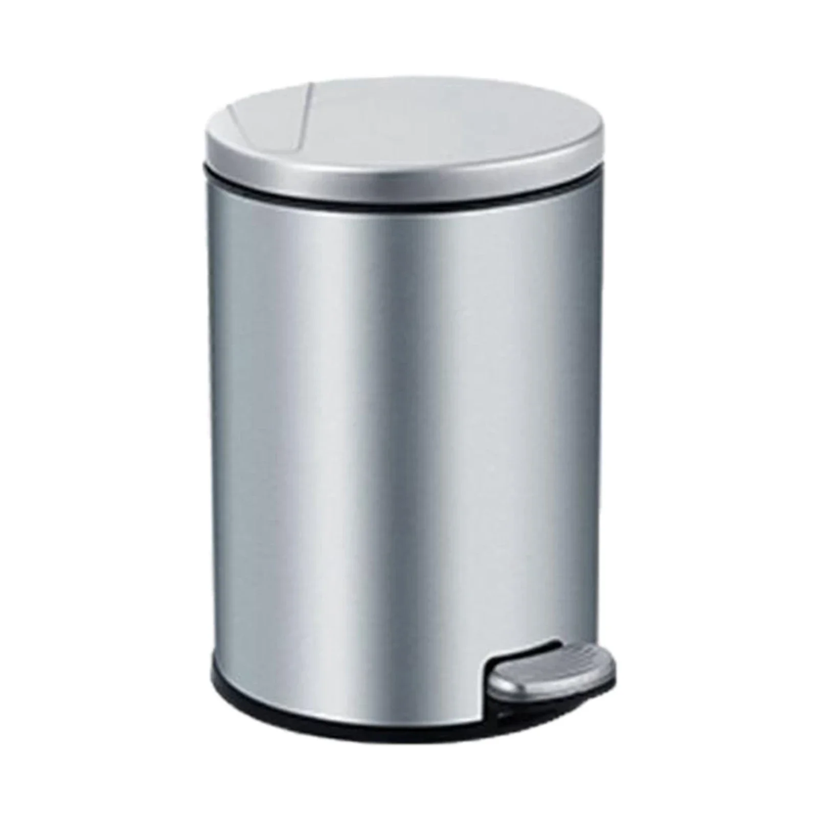 Foot Pedal Kitchen Trash Can Stainless Steel Garbage Can with Garbage Bag Rings Dustbin Mute Trash Can for Kitchen Bathroom