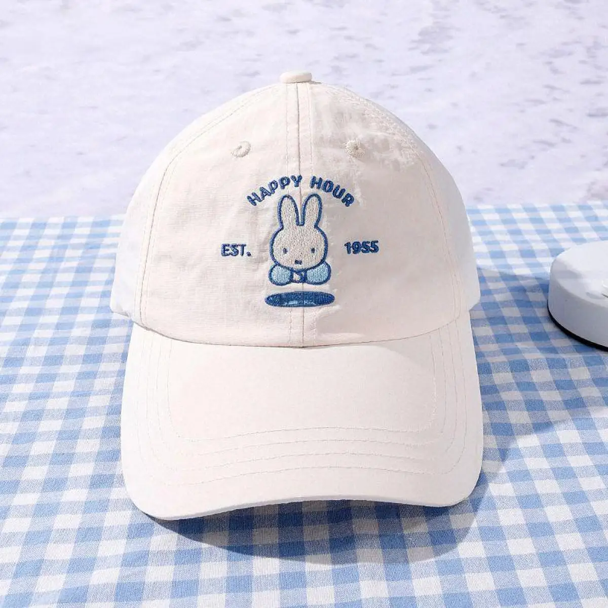 Милый мультяшный кролик Miffy, креативная навигационная серия, вышитая бейсбольная шляпа, кукла-кролик, шляпа с утиным языком