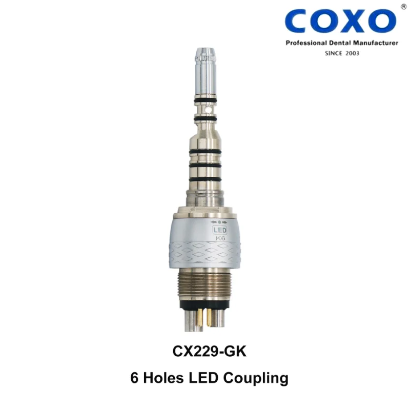 BEING COXO ทันตกรรม 4 หลุม 6 หลุม LED Quick Coupling สําหรับ Handpiece ไฟเบอร์ออปติกใช้งานร่วมกับ KAVO Multiflex NSK Phatelus สไตล์