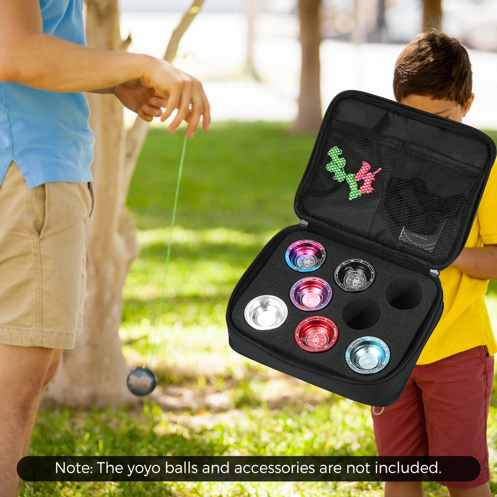 Yoyo Ball Holder Storage Bag Shock-absorbing Yo Yo Protective Bag Case for 8 Yoyo Balls and Accessories