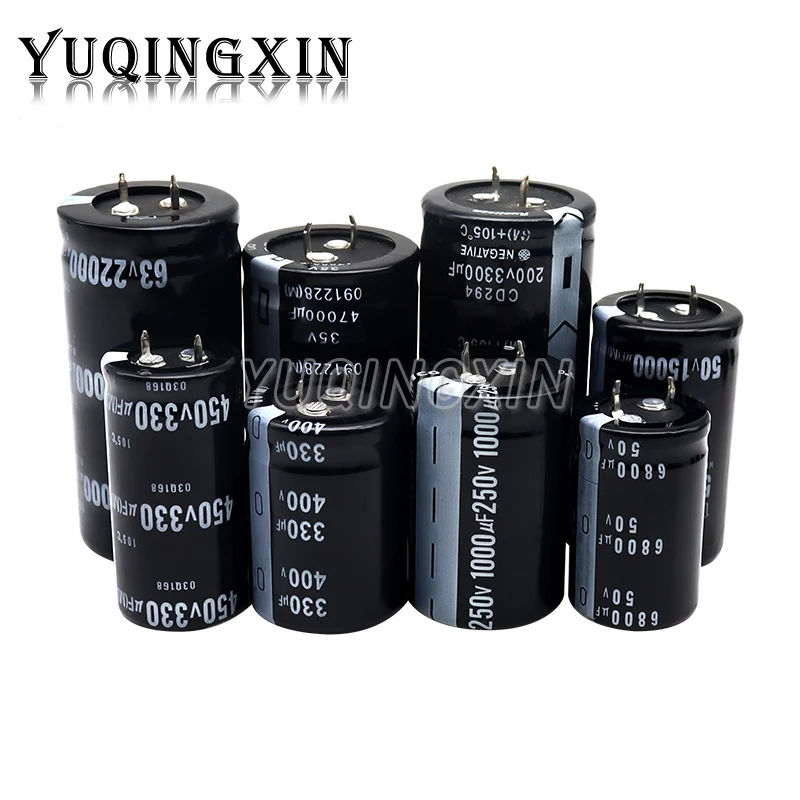 2pcs Good quality 16V 25V 35V 50V 63V 80V 100V 200V 250V 400V 450V 820UF 6800UF 10000UF 22000UF Aluminum Electrolytic Capacitor