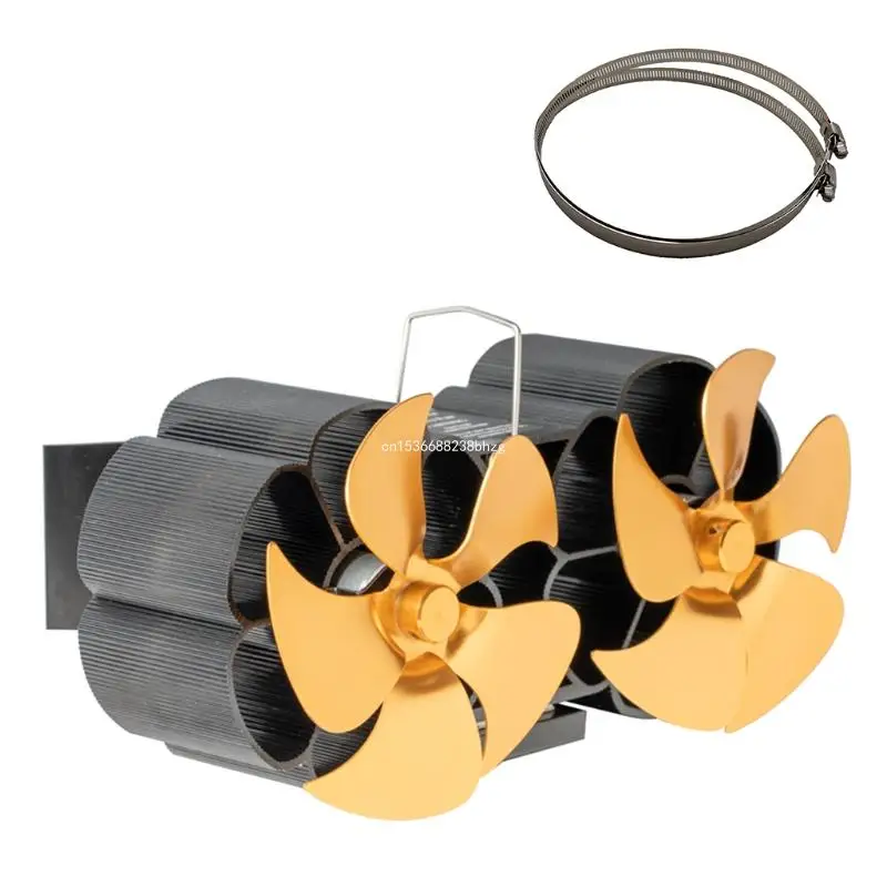 Double-ended Fireplace Fan Chimney Duct Fan 10-blade Small for Ideal Gift for Home Friendly and Efficient Dropship