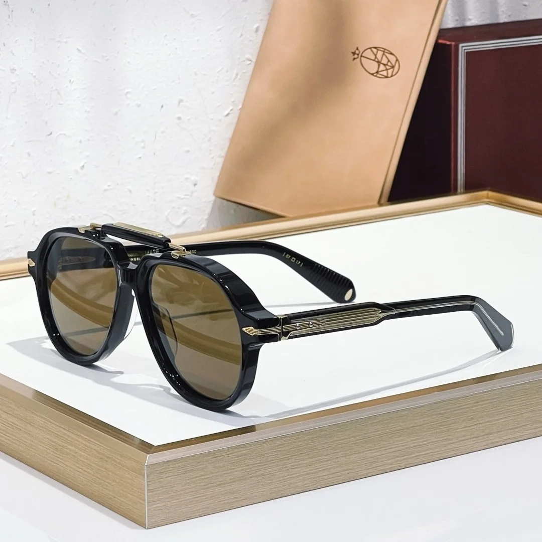 JM 1991 57-17-146 Top Quality Mens Sunglasses for Women Classic Punk Luxury Acetate Titanium UV400 Designer Sunglasses with box