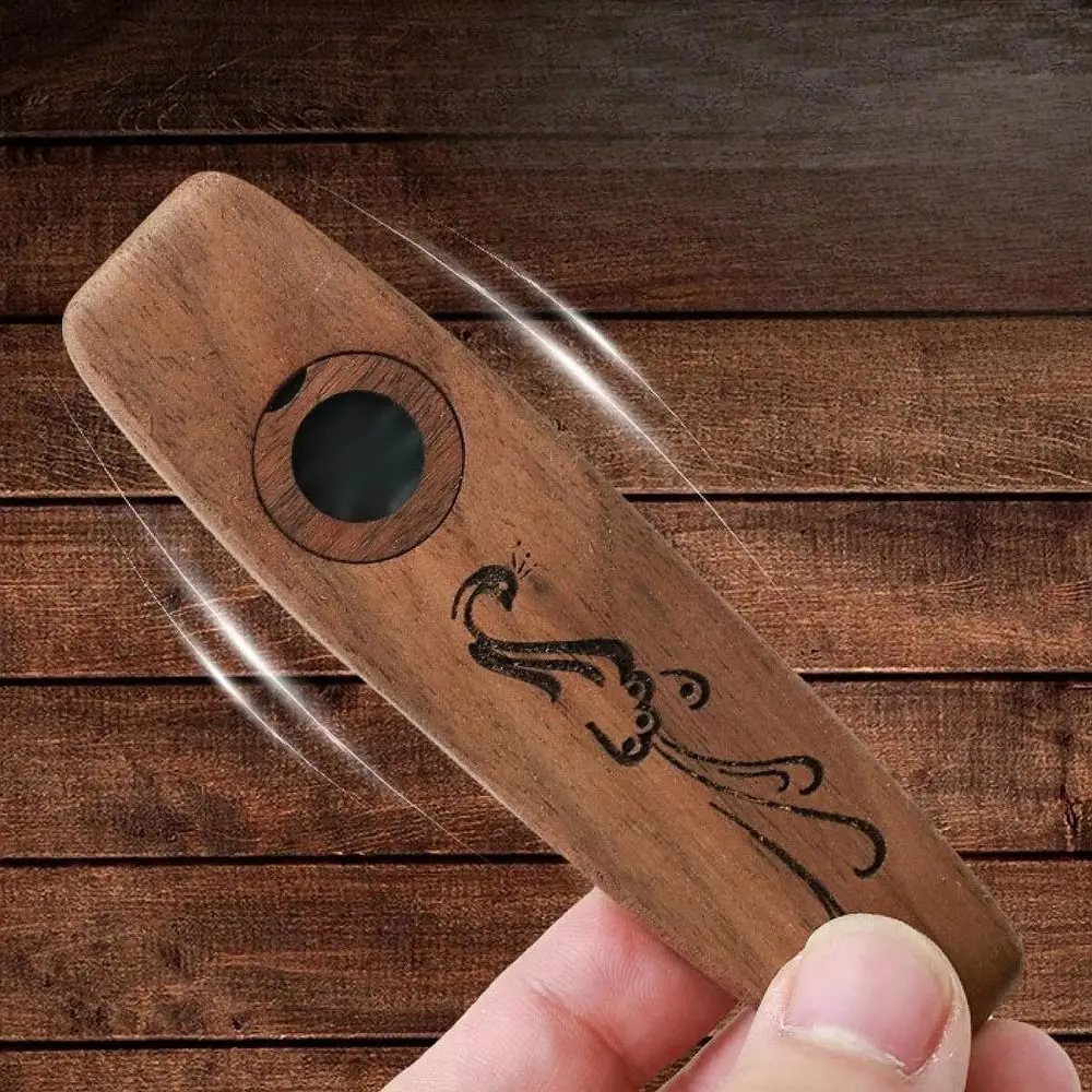 Creative Wooden Kazoo Professional Portable Accompaniment Kazoo Lightweight Wear-resistant Wind Instrument Beginners